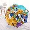 Duck Family Travel Adventure Automatic Opening and Closing Umbrella, Lightweight 3-Fold, With Cute Cartoon Characters, Suitable for Home, Ou