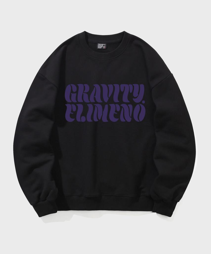 ELIMENO El Graffiti Oversized Sweatshirt Black (Purple)