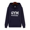 GYM Fitness Slogan Letter Print Hoodie, Unisex Sports Casual Pullover Sweatshirt