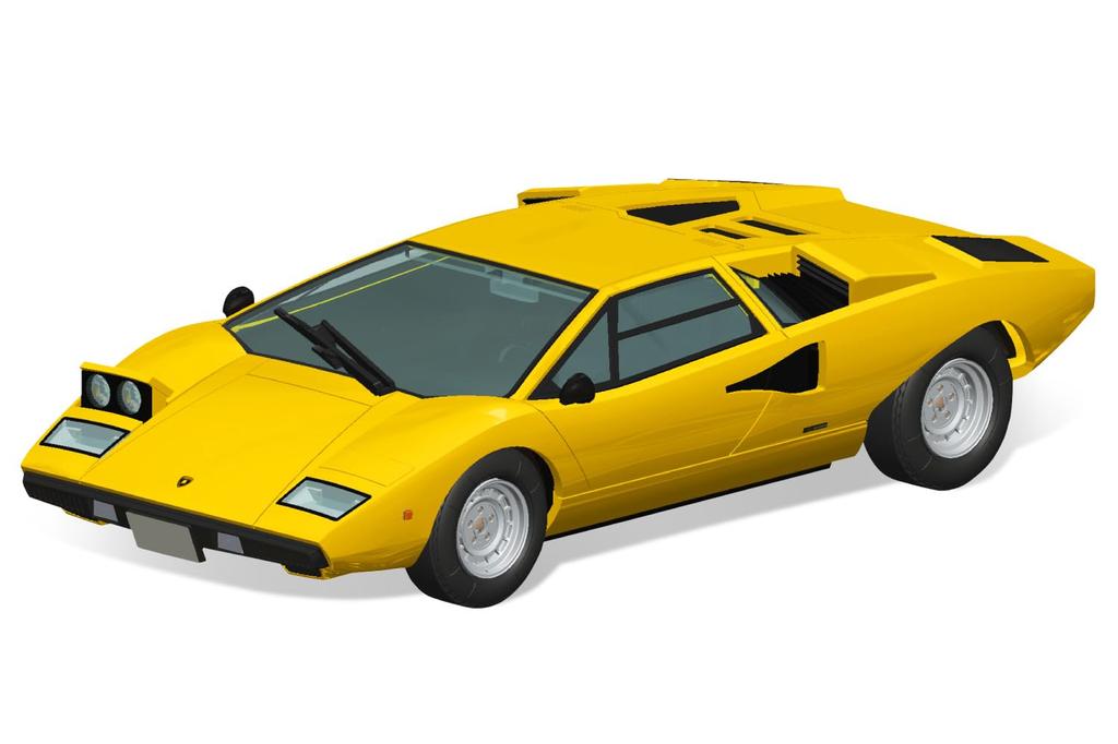 Aoshima Bunka Kyozai Серия Snap Kit Lamborghini Countach LP400 Желтый Пластиковая Модель для Сборки (АОСИМА) 1/32 Предварительно окрашенный 20-B