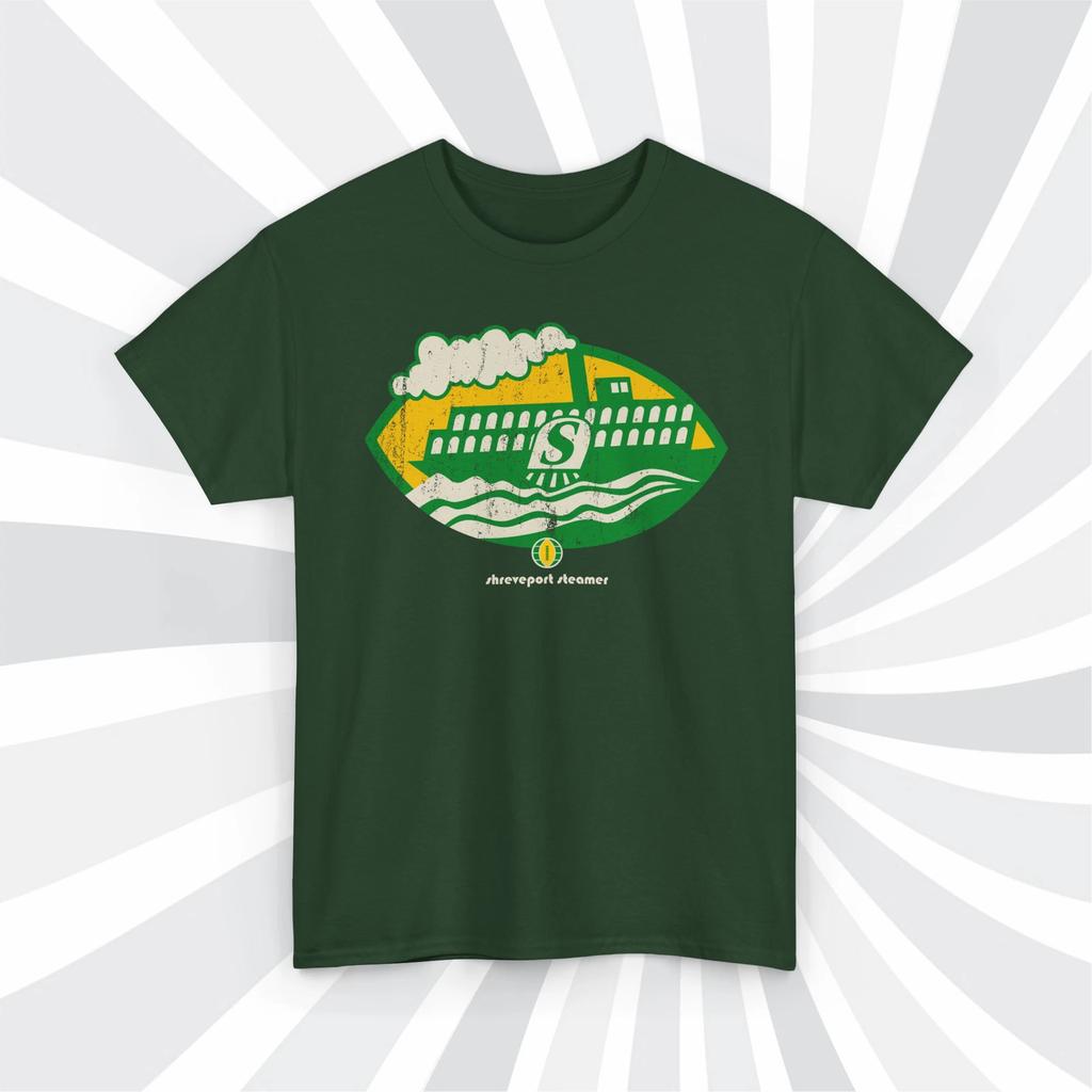 Shreveport Steamer 1975 WFL Football Grunge Logo T shirt