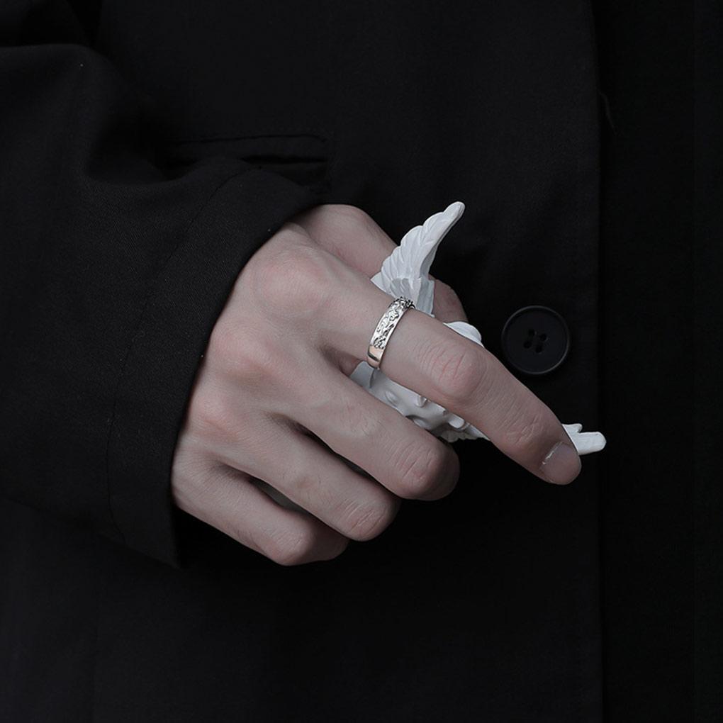 Мужское кольцо Металлические кольца с открытием Декор Парень Мода Регулируемые украшения для свиданий Вечеринок Украшения Аксессуар