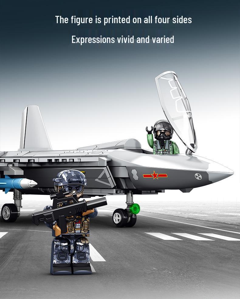 Senbao J-35 Военный истребитель Модель Строительные блоки Игрушка Подарок
