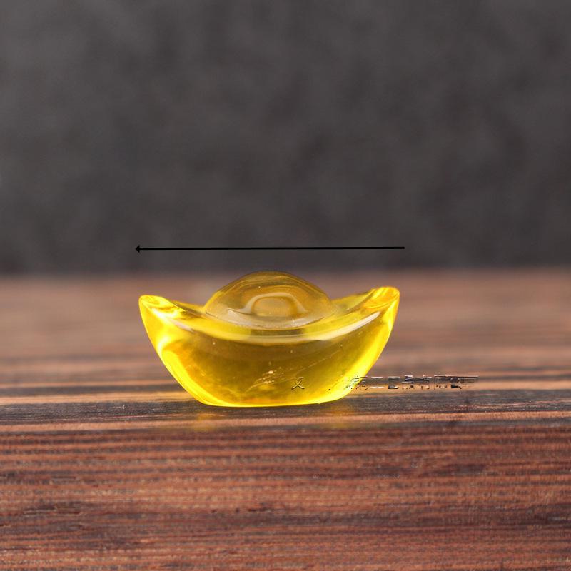 Декор для дома из золотистого глазурованного слитка: Желтый хрустальный стеклянный мешочек для благословения и рог изобилия