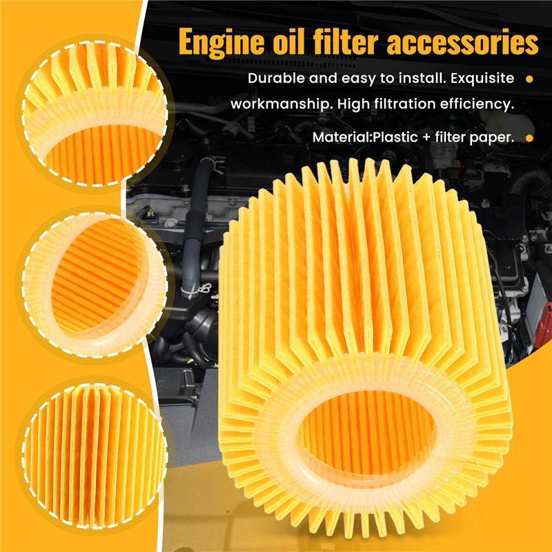 10Pcs Car Engine Oil Filters For Toyota C-HR 2018 2.0L Pontiac Vibe 2009-2010 Corolla Prius 1.8L Filters 04152YZZA6