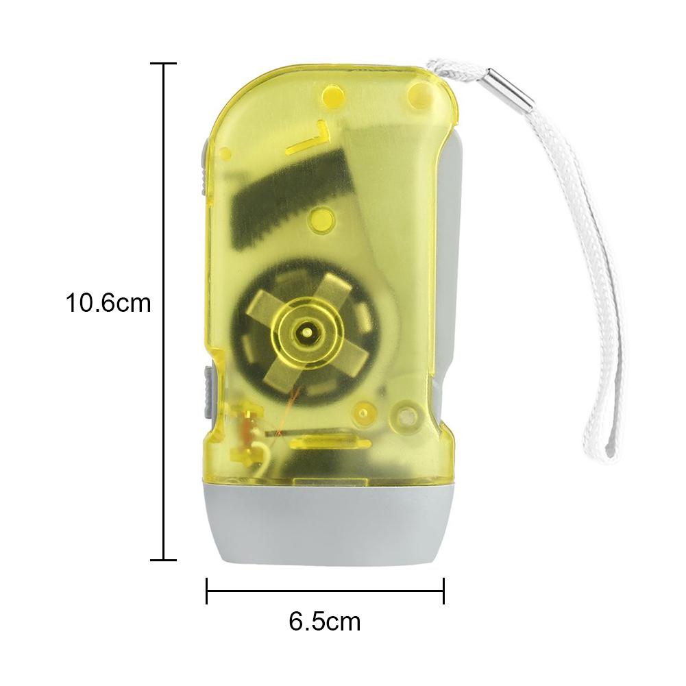 Lightweight Hand Pressing Dynamo Flashlight Outdoor Emergency Hunting Lighting Lamp Waterproof Handy Flashlight