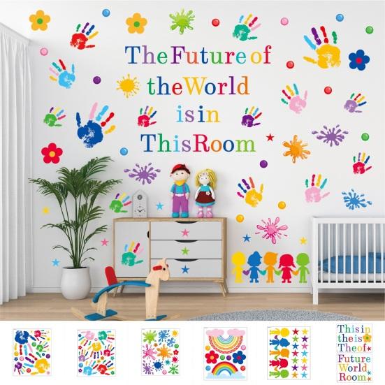 1 шт./1 комплект, красивая защита от слез, создание жизненной силы, сильная липкость, брызги, Радуга, наклейка для детской комнаты, товары для дома, детский сад