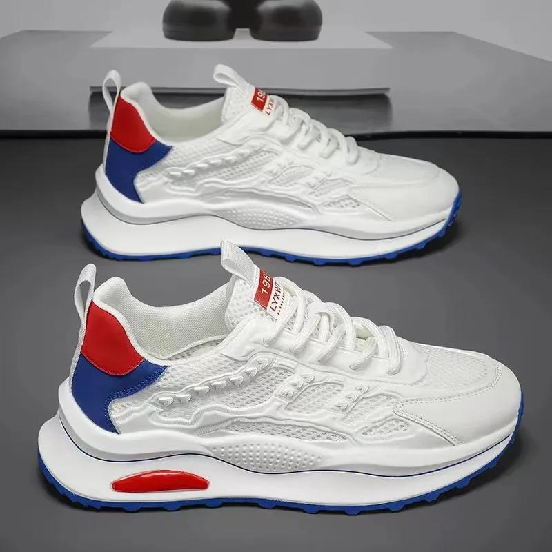 Мужская повседневная спортивная обувь, дышащие легкие кроссовки, уличные сетчатые черные кроссовки, спортивная обувь для бега, теннис, прогулочная обувь