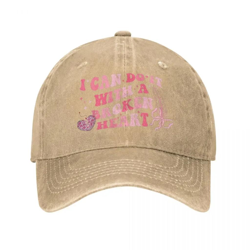 I Can Do It With A Broken Heart Baseball Cap Vintage Distressed Washed Headwear for Men Women Outdoor Activities Caps