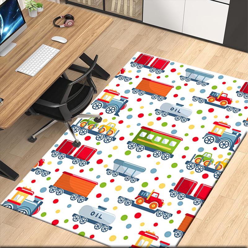 Cute cars Printed Carpet, for Office Chair Living Room Bedroom Kitchen Room Decor Gifts.