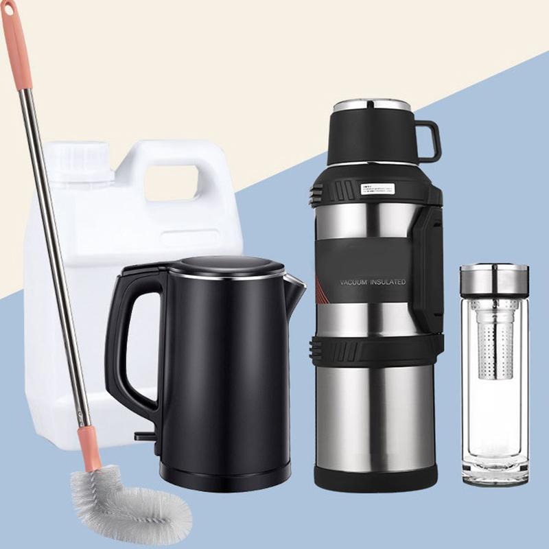 Бытовая щетка для мытья ведра со стержнем из нержавеющей стали, пластиковый диспенсер для воды, щетка для очистки ведра, гаджеты для чистки