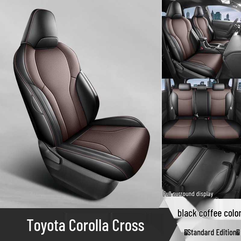 Всесезонные кожаные чехлы на сиденья для Toyota Corolla Cross 2026 года: Подушки для салона с полным покрытием