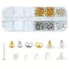 12 Styles 600 Pcs Earring Backs for Studs, Clear Plastic Earrings Metal Rubber Silicone Earring Backs Kits for Fish Hook Earring Studs Hoops