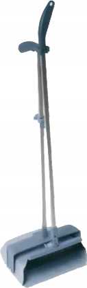 Lobby dustpan with lock on the rod