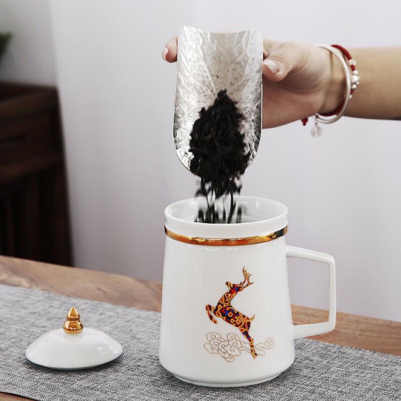 Белая фарфоровая заварка для чая Chaxun, офисная кружка
