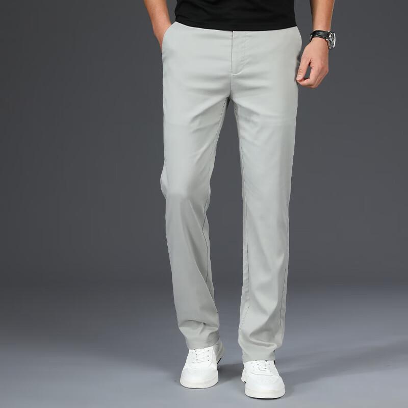 Fengmao Men's Lyocell Loose Straight-Leg Wrinkle-Resistant Casual Pants FMMY2103