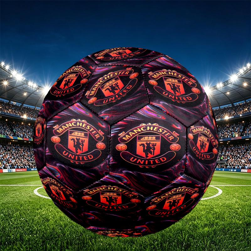 Футбольный мяч Manchester United F.C. Размер 5, из износостойкого ПУ, для матчевых тренировок и ежедневной практики, Подарок на день рождения для футбольных фанатов