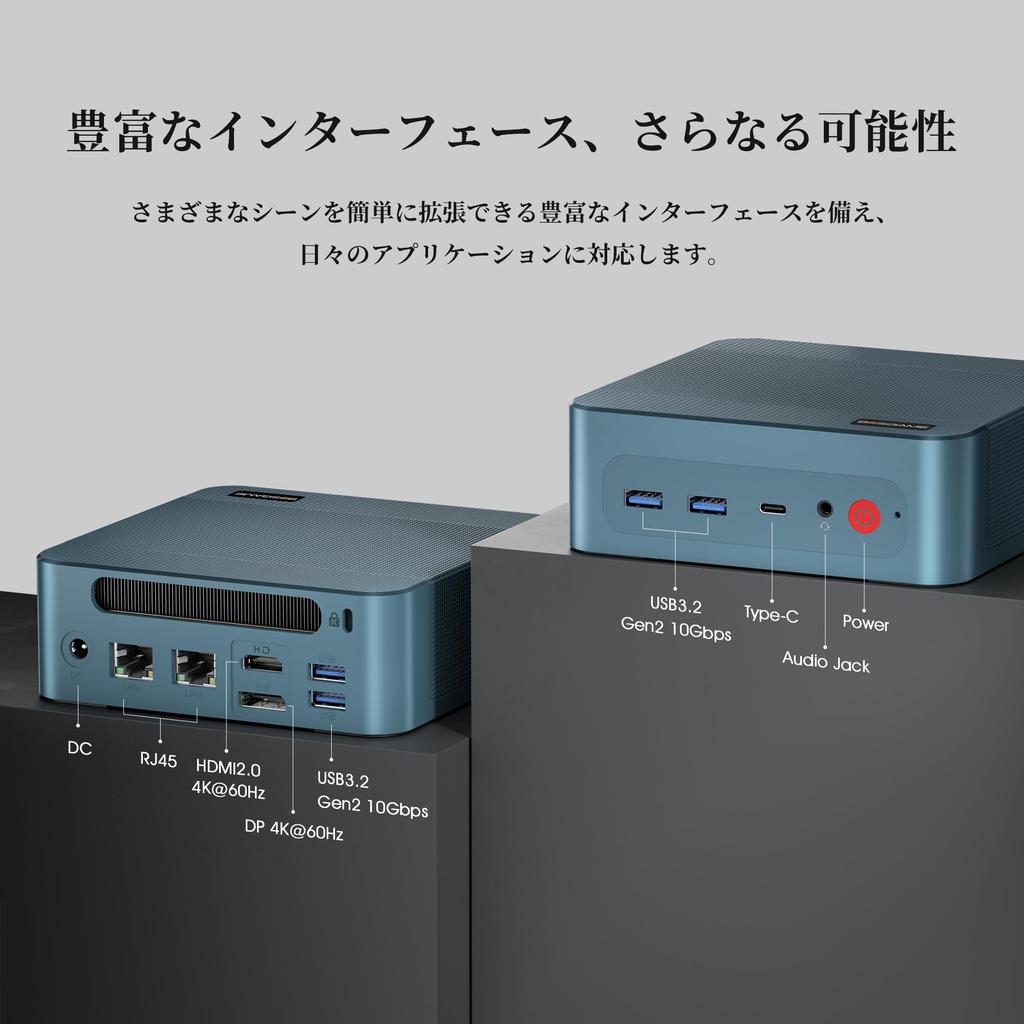 BOSGAME Мини-ПК с Intel Core i5 12450H Игровой Мини Мини-Настольный Компьютер с 16 ГБ 1 ТБ Хранилища до 2280 Дисплей WIFI Двойной Гигабитный ПК, ОЗУ, (Вверх