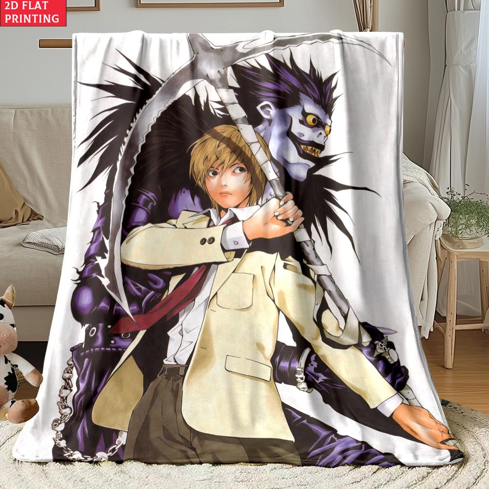 Anime Yagami with Chains Print thin Flannel Blanket for Living Room,Sofas Blankets,Lunch Break,blankets fluffy blanket