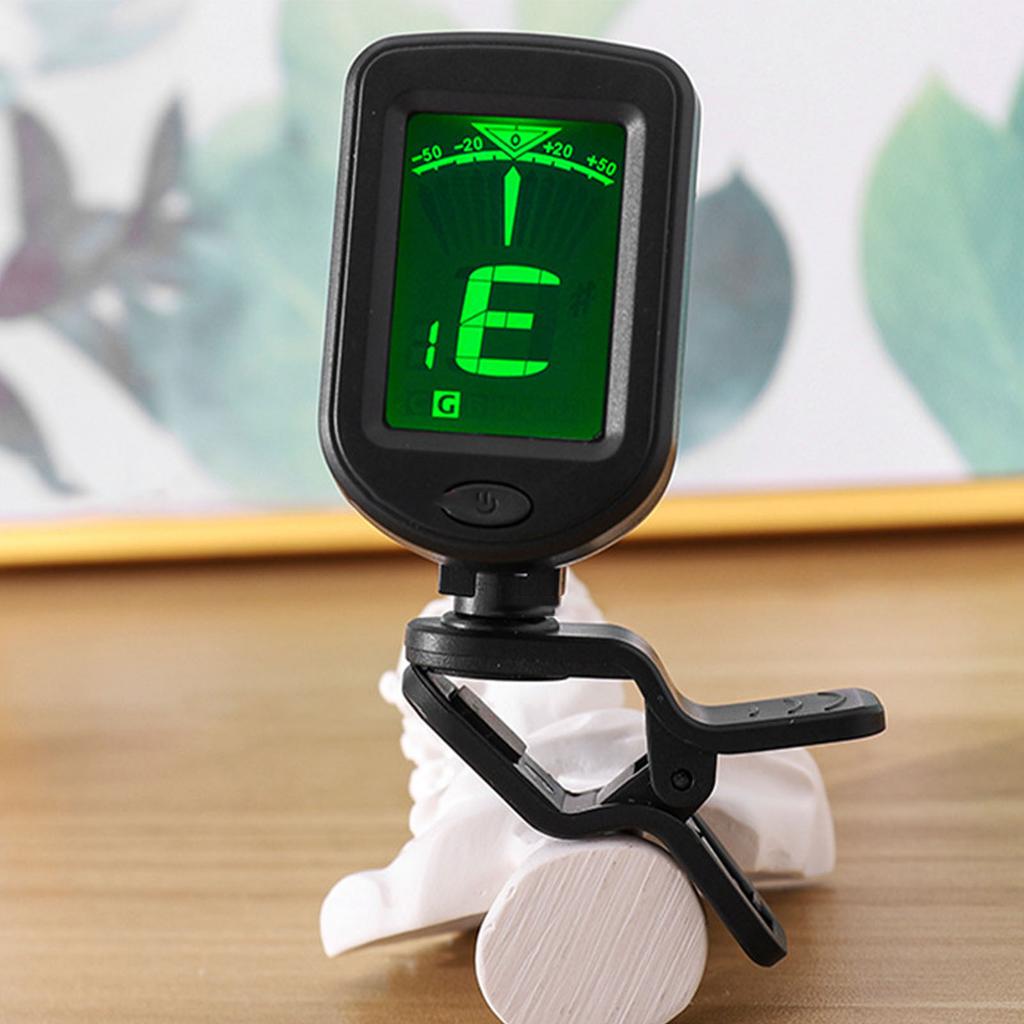 Electronic Tuner High Accuracy Clip On Portable Tuner for Acoustic Guitar Ukulele Bass Violin 12 Equ