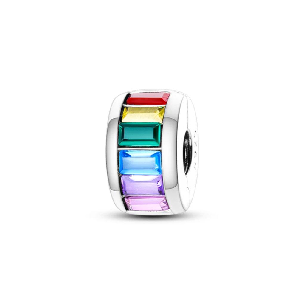 New Copper Cilp Bead Fit Original Women Bracelet Diy Fine Dangle Jewelry Butterfly Cross Moon Star Clover Charm Amulet Gift