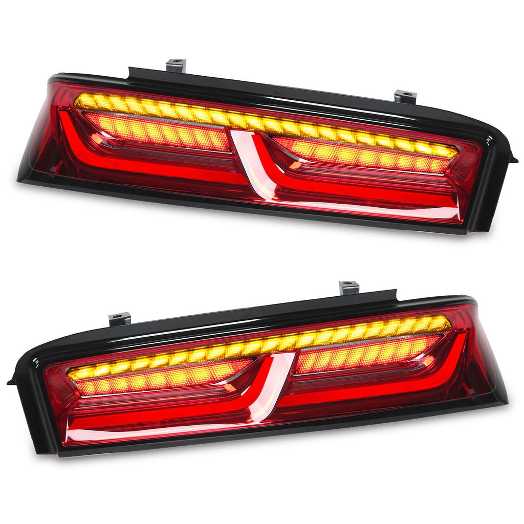 LED Taillight Assembly Rear Brake Turn Signal Light IP67 Waterproof Replacement for Camaro 2016‑2018 Red