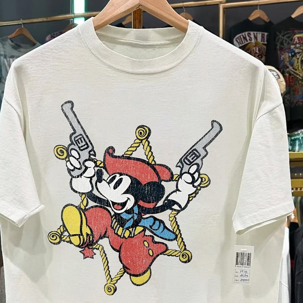Mickey Gunslinger Outlaw Rare T-Shirt White S