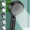 Shower Head 5 Modes Adjustable Black/Silver/Grey Bath Shower Head High Pressure Water Saving Showerhead Bathroom Accessories