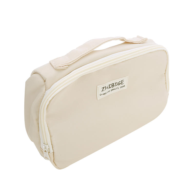 Большая вместительная сумка для ручек, черный простой японский пенал, канцелярские сумки для хранения, женские косметички