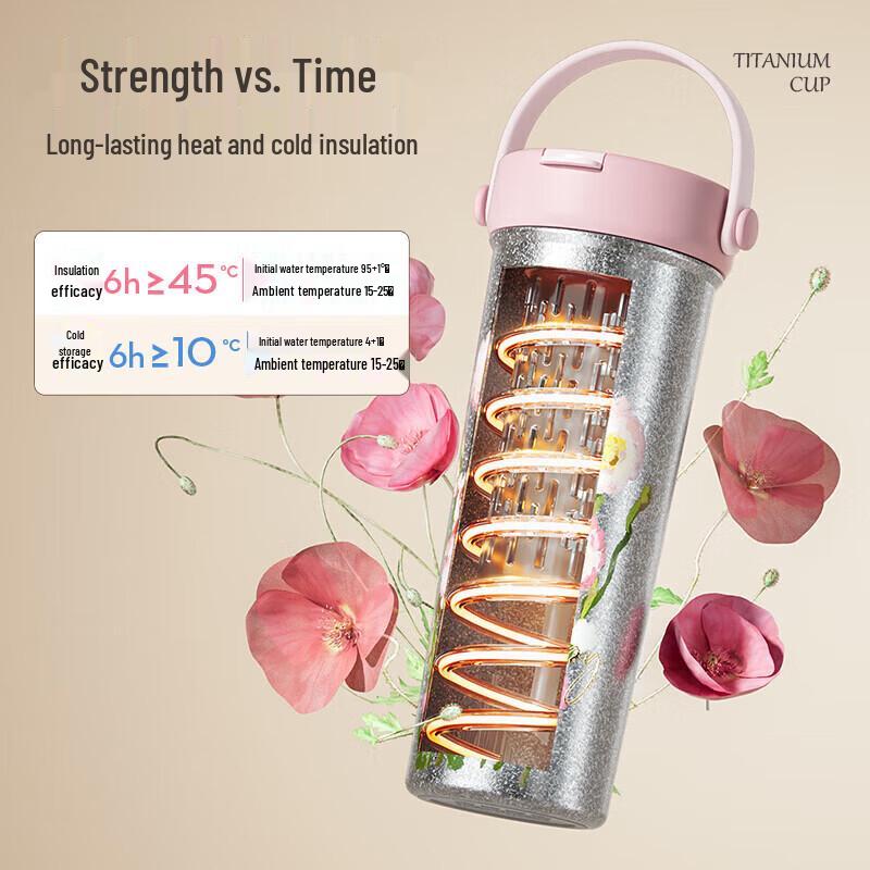 Cooker King Floating Light Camellia Pure Titanium Portable Cup