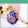 Creative Chinese Style Lucky Fortune Bag Keychain Decorative Metal Key Ring Accessory
