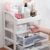 Multi-Layer Office Desktop Storage Box Cosmetic Organizer with Drawers - Transparent Storage Box for Makeup File