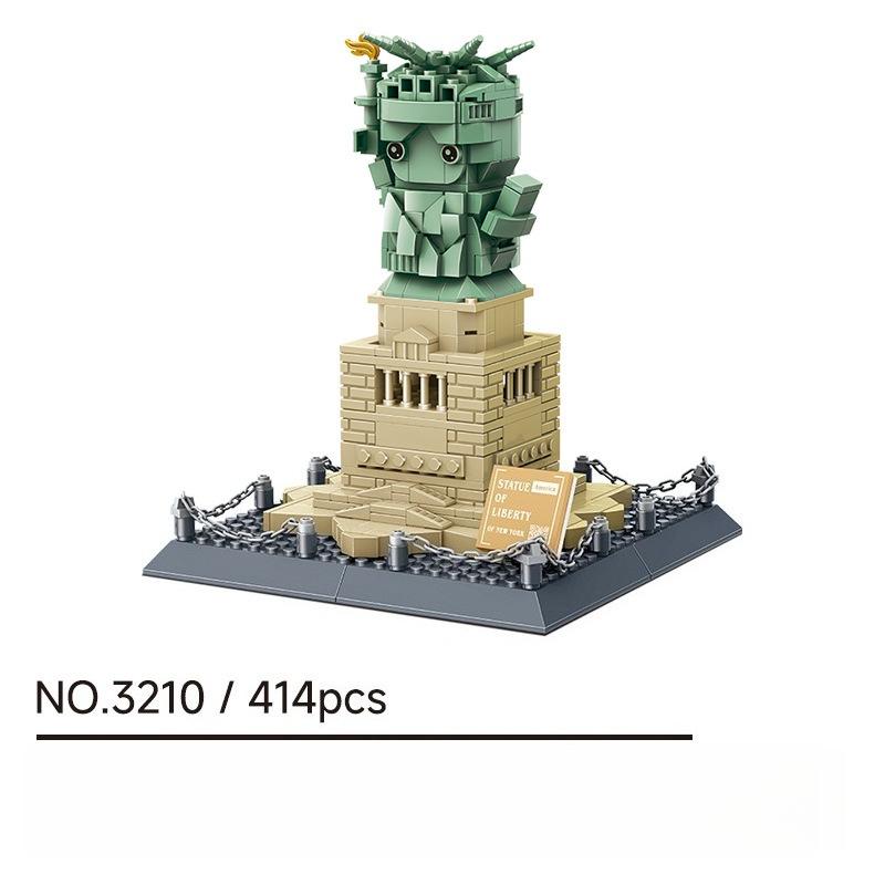 Three-Dimensional Model Q-Version Goddess Small Particle Assembly Building Block Desktop Ornament Educational Toy Children Gift