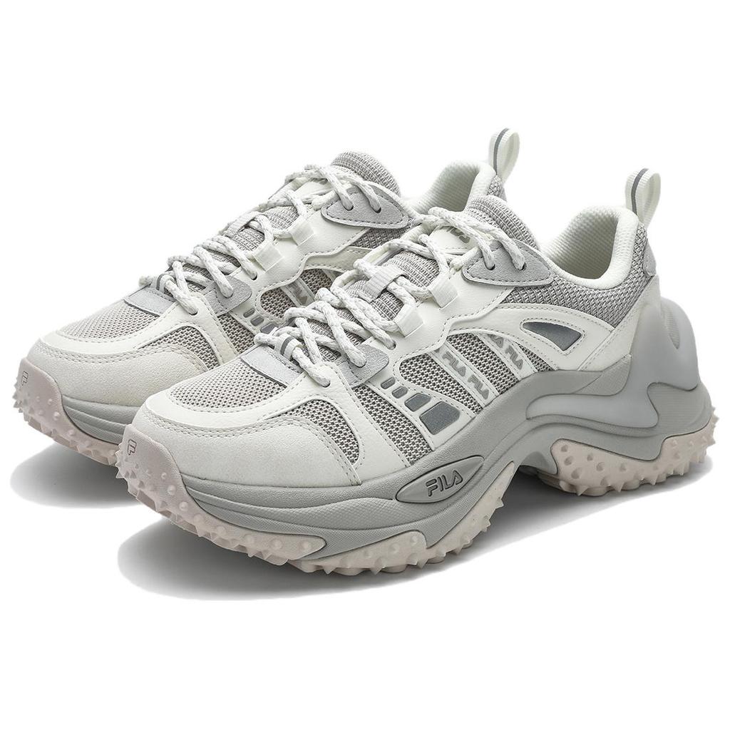 New FILA SOFIA 3 Cushioning Height Increase Low Top Chunky Sneakers Women's White Gray F12W411105FSW