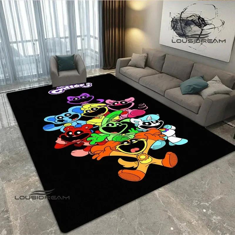 S-smiling critters Cartoon print carpet Non -slip carpet Yoga mat door mat photography props kitchen mat area rug birthday gift