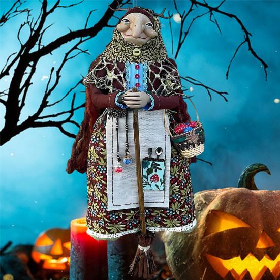 Автомобильный кулон Ручная работа Кукла Кухонной ведьмы Многоцелевая Хэллоуинская фигурка ведьмы
