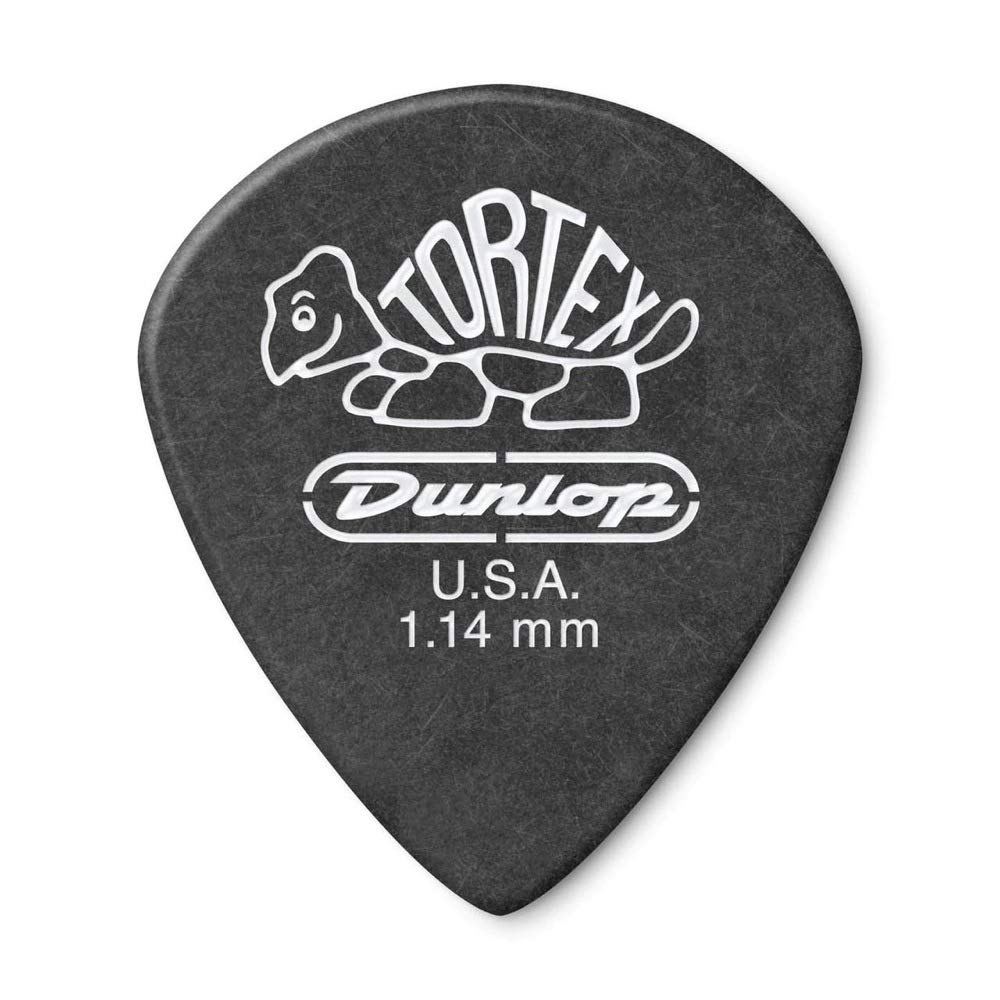 Guitar Picks, JIM DUNLOP, 482 Tortex Pitch Black Jazz III 1.14mm, 12-Pack