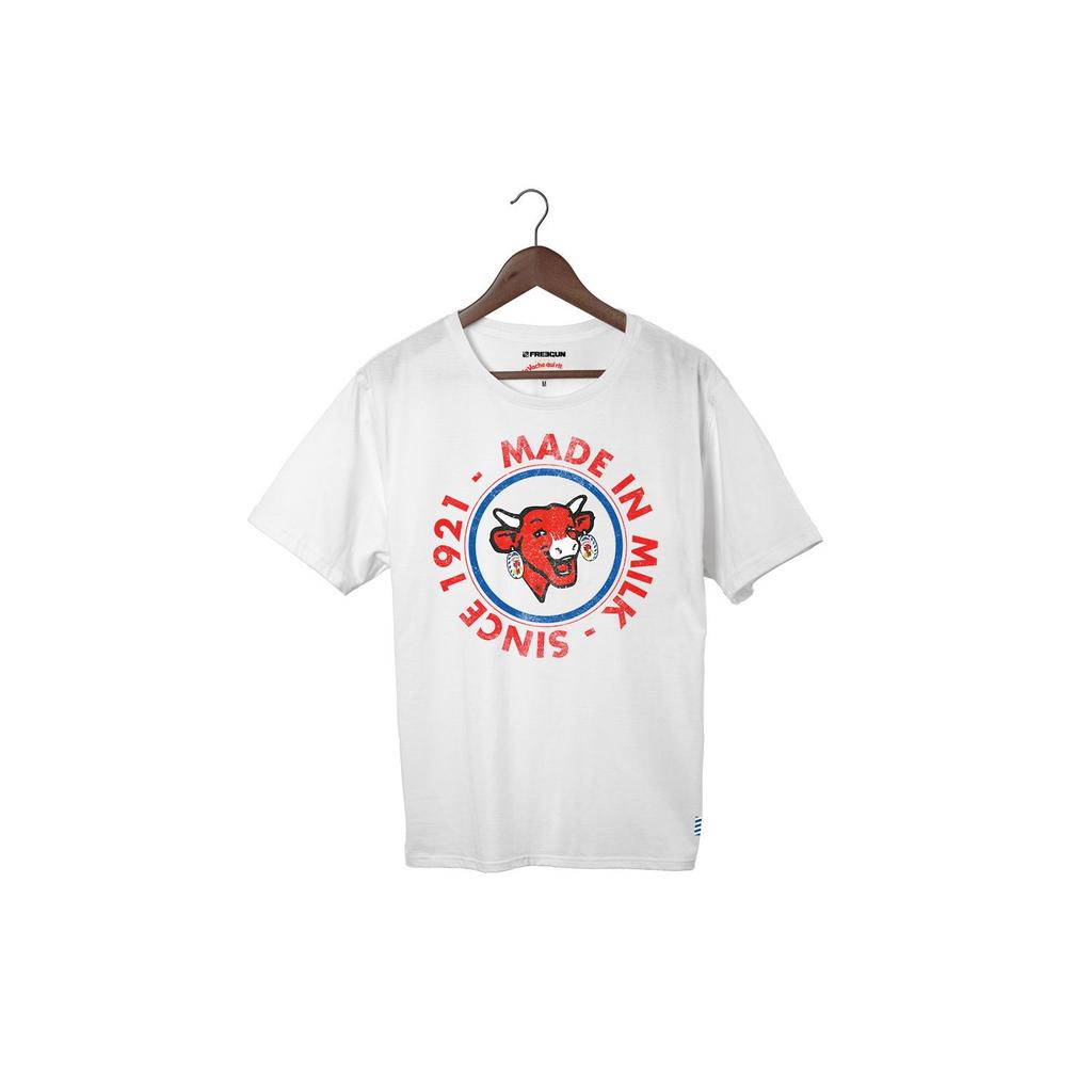 T-shirt homme en coton à col rond imprimé La Vache Qui Rit