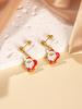 High-End Christmas Series Stainless Steel Earrings - Versatile Gift and Decoration