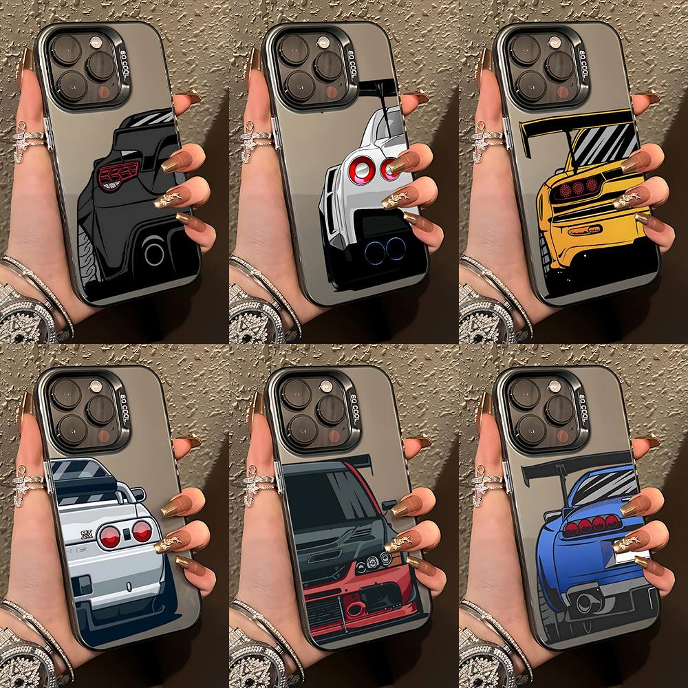 Крутой чехол для телефона с JDM спортивным автомобилем для Oppo Reno14 Reno13 Reno12 Reno11 Reno10 Reno8 Reno7 Reno6 F T Pro Plus 4G 5G Матовая задняя крышка