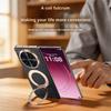 Чехол для Oppo Find N6 из натуральной кожи с магнитом и металлическим вращающимся на 360° держателем, защитная крышка с двойным шарниром для корпуса телефона Find N6