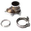 Car 5 Bolts Downpipe Flange To 2.5in V Band Conversion Adapter Replacement for TD04 Turbo Charger