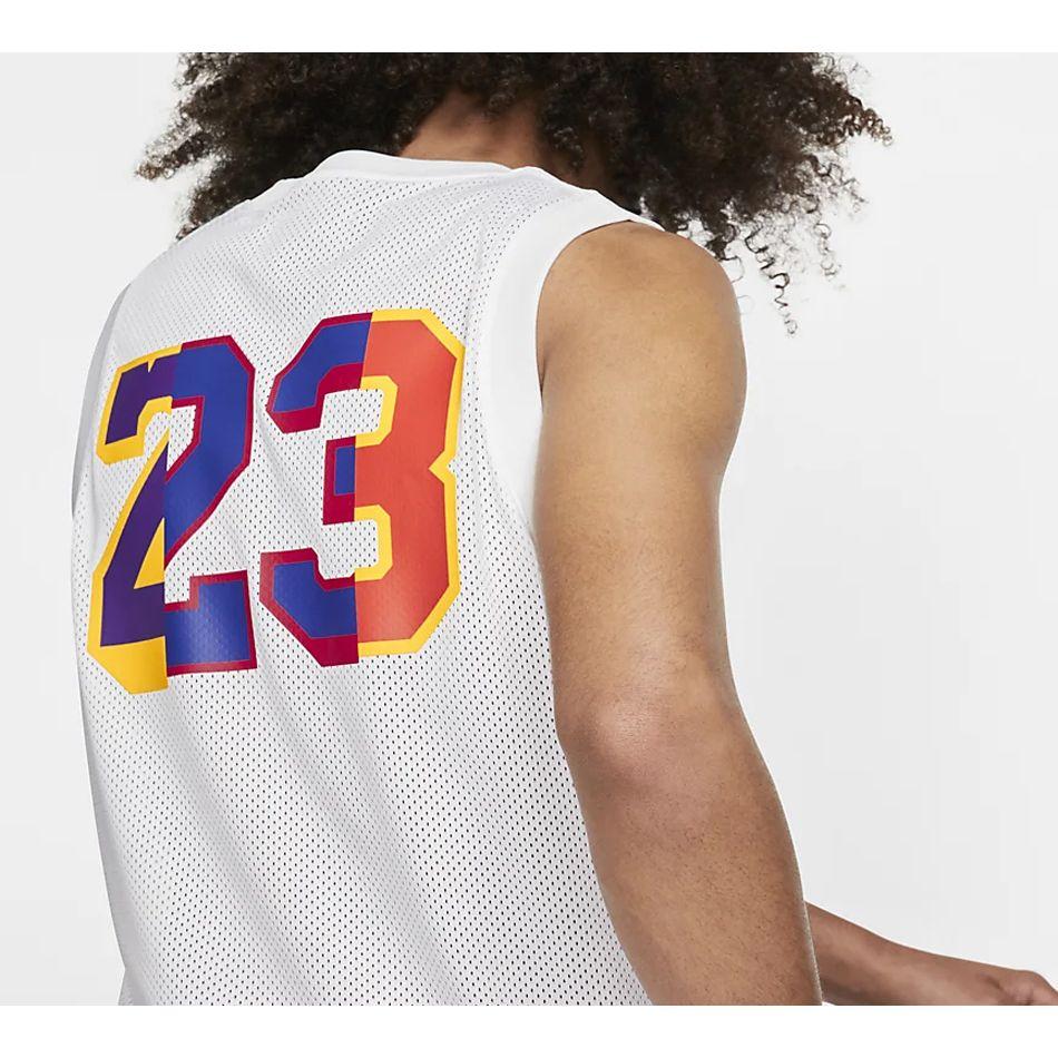Jordan Баскетбольная майка Rainbow Big Logo без рукавов для мужчин, топы, белые AV0047-100