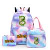3Pcs/set Dragon Ball Colorful Backpack with Lunch Bag for Women Student Teenagers Rucksack Casual School Bags Sets