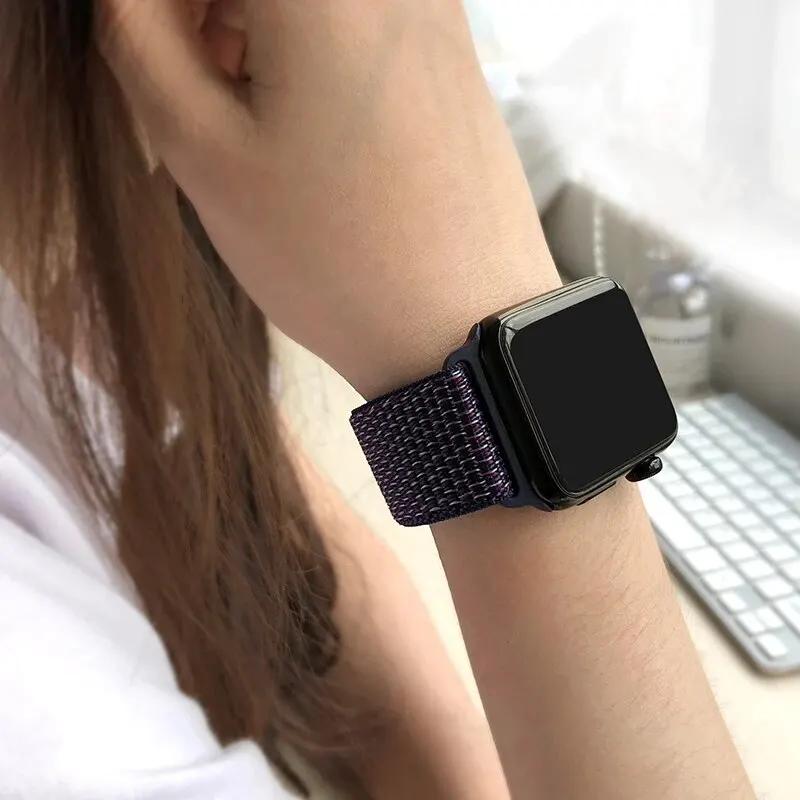 Nylon loop For Watch Band Ultra-2 49mm 44mm 40mm 45mm 41mm Sport pride Bracelet iwatch Strap Series 9 8 se 7 6 5 4 3