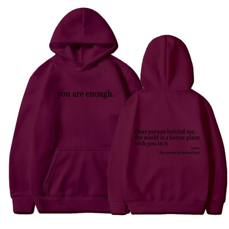 Womens Fashion Hoodie Plain Pullover Sweatshirt With Kangaroo Pocket Drawstring Loose Fit Youth