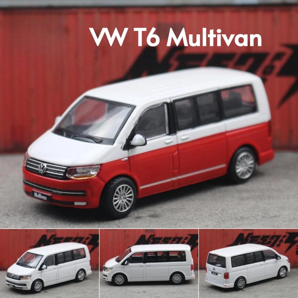 1/64 VW T6 Multivan Alloy Miniature Car Model Diecast Metal Scale Car Model Static Collection Children Toy Car Vehicles Gift