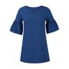 Women's Dress Sweet And Cute V-neck Bell Shaped Sleeves Solid Loose Fitting Dress  Dress
