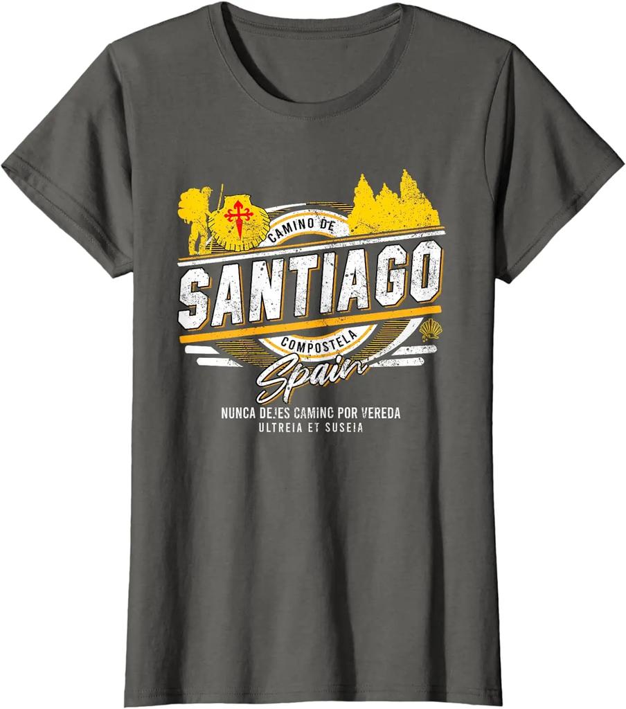 Camino De Santiago Spain Pilgrim Buen Camino Unisex TShirt Short Sleeve Casual Cotton ONeck Summer T Shirt