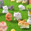 Cute Cartoon Mini Dog Resin Miniature Figurine Ornament Diy Home Decoration Accessories Kawaii Desktop Small Ornament Gifts